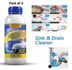 Sanitizo Powerful Drain & Sink Cleaner Powder 100 gm Each(Pack of 4)