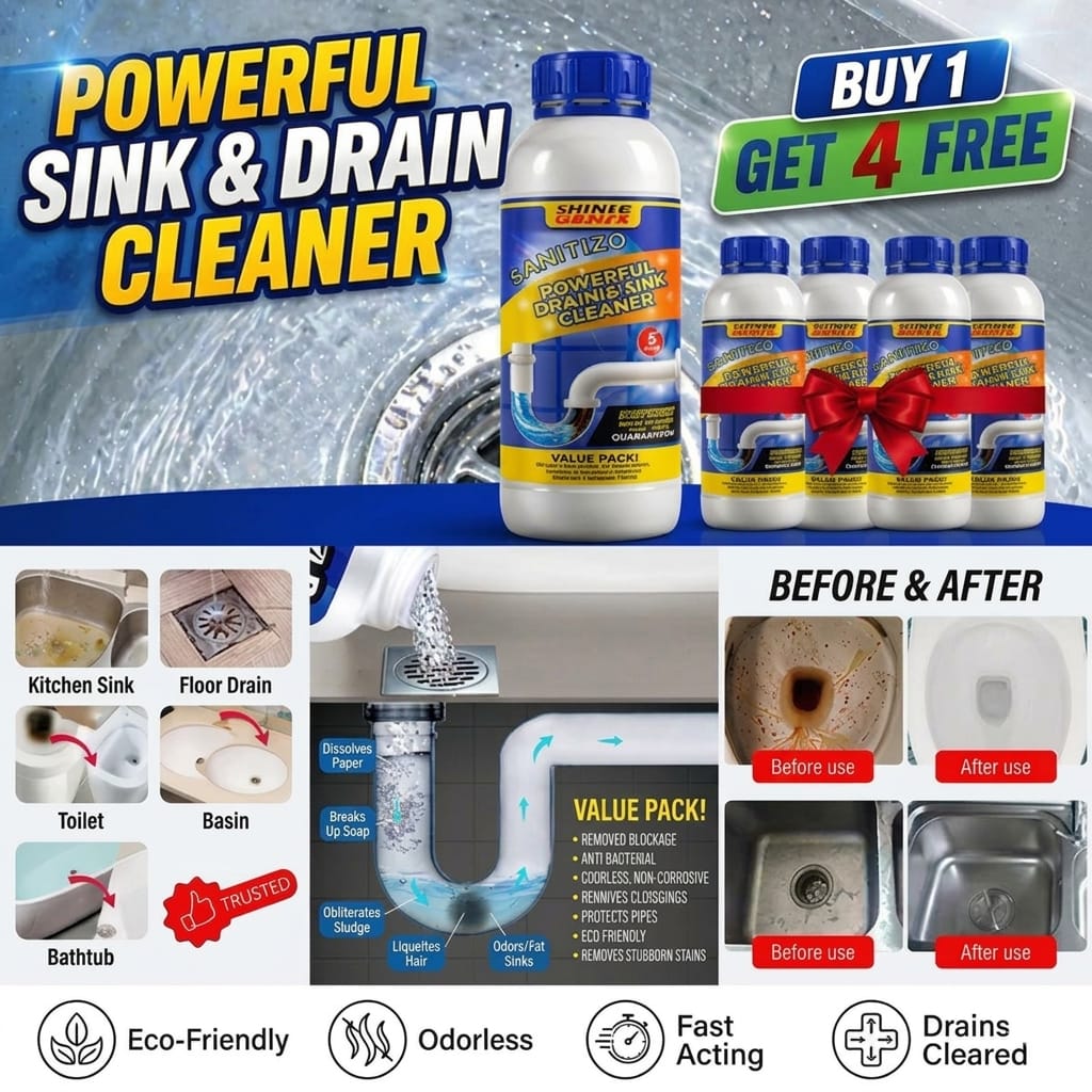 Powerful Sink & Drain Cleaner - Buy 1 Get 4 Free